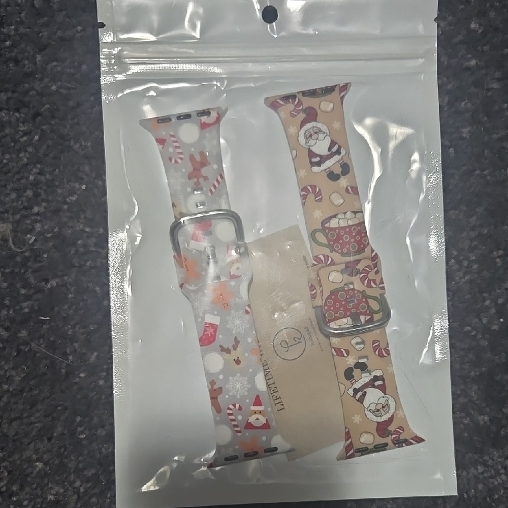 Festive Kids Watch Bands - Santa and Reindeer Design